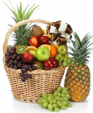 Корзина " Ананасовое счастье" - купить фруктовую корзину с ананасом и бананами с доставкой в Краснодаре